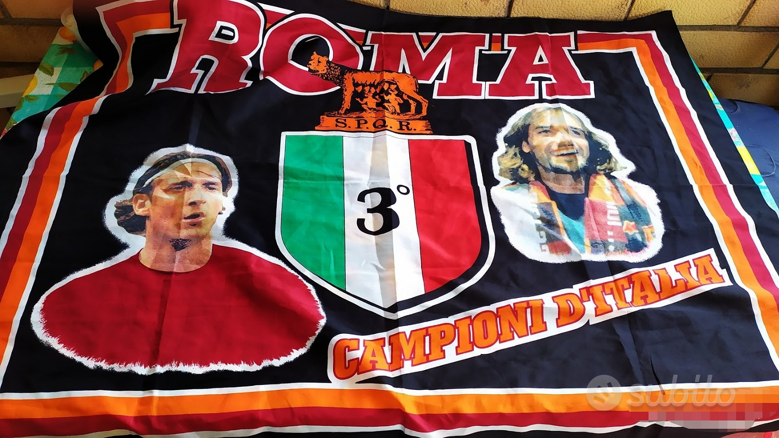 AS ROMA foulard sciarpa bandiera calcio - Sports In vendita a Roma