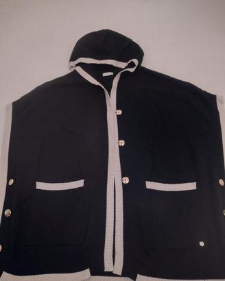 Poncho in maglia Oltre con cappuccio - Taglia Unic