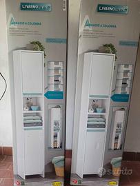 Mobili colonna per bagno Livarno Living bianchi