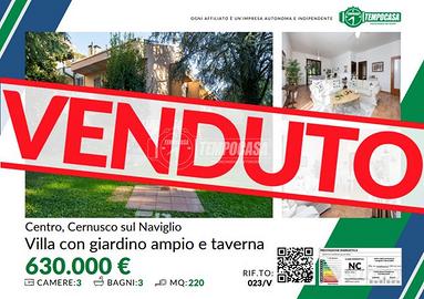 VILLETTA CON 420MQ DI GIARDINO e TAVERNA, BOX DOPP