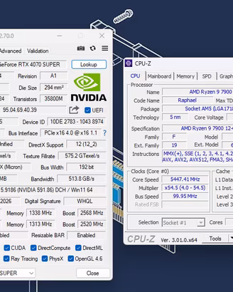 PC Gaming Ryzen 9 7900 + RTX 4070 Super + 32GB DDR