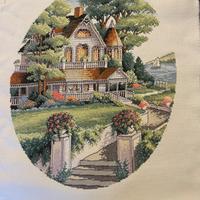 Quadro punto a croce ricamato a mano