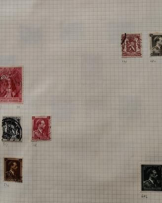 Lotto francobolli Belgio