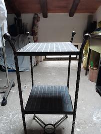 PORTA VASI FERRO BATTUTO ARTIGIANALE E CERAMICA