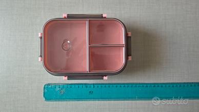 Lunch Box Porta Pranzo a 2 Livelli con Posate - Ro