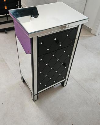 coppia comodini a specchio glamour nero westwing