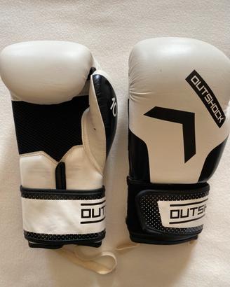 Guantoni da box bianco-nero, 10 OZ, Outshock