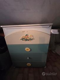 lettino + cassettiera e fasciatoio