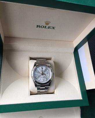Rolex  41mm date  ghiera oro bianco