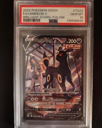 Pokémon TCG Umbreon V TG22 Astri Lucenti ITA PSA 1