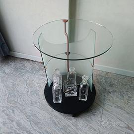 Mobile bar/carrello in vetro 