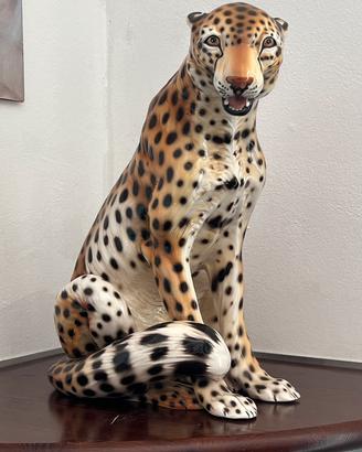 Ronzan 1454/1 Grande leopardo in ceramica