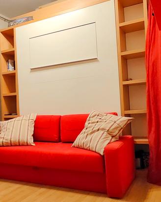 camera da letto, cabina armadio, divano