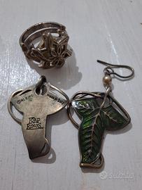 set gioielli vintage il signore degli anelli 