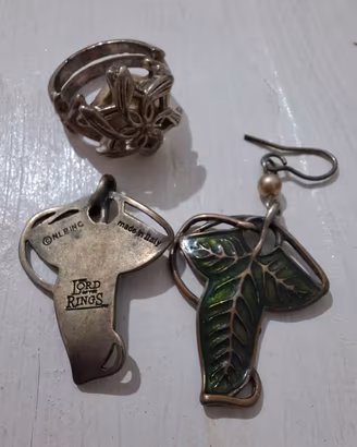 set gioielli vintage il signore degli anelli 
