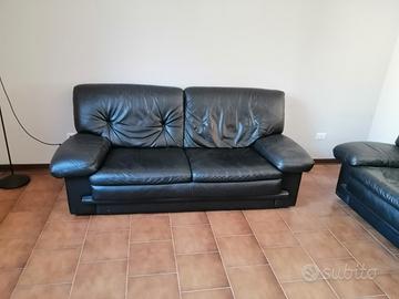 Divano pelle nero 2 posti
