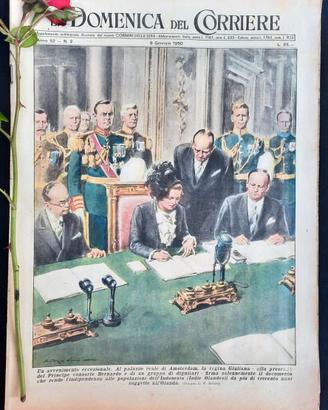 La Domenica del Corriere 8 gennaio 1950 Indonesia