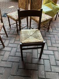 N* 3  sedie cucina seduta in paglia