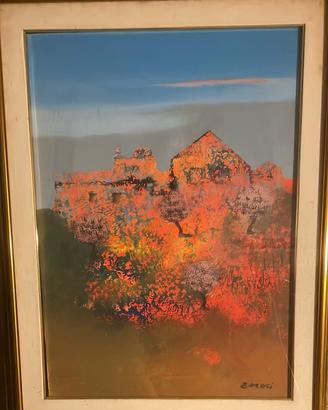 Manlio Bacosi - paesaggio astratto arancio