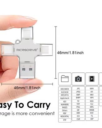 Lettore di schede Micro SD multifunzione 4-in-1