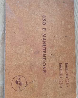 LIBRETTO  USO E MANUTENZIONE  LAMBRETTA  125 C LC