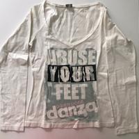 Maglietta bianca maniche lunghe