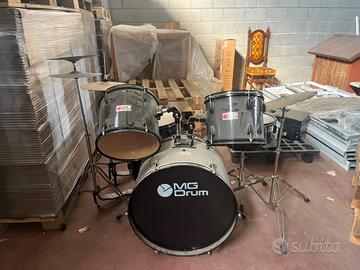 Batteria acustica completa MG Drum,  piatti Meinl