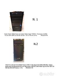 PC Desktop i5 e i7 con SSD + HD- Monitor 22" e 24"