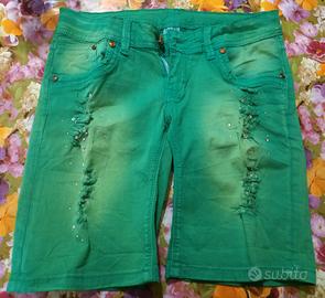 Jeans verdi bambina taglia L