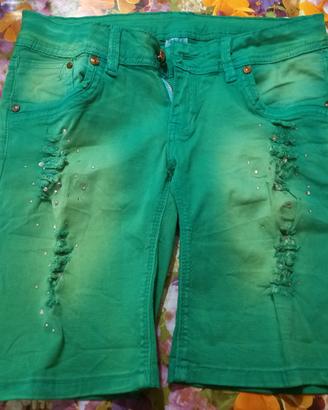 Jeans verdi bambina taglia L