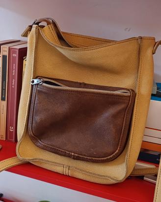 Borsello pelle handmade con tracolla 