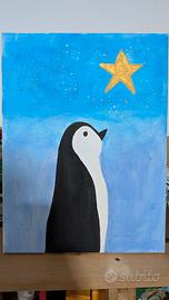 Dipinto di un pinguino