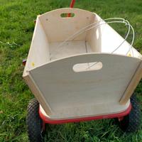 carrello/ carretto/ fioriera di legno 