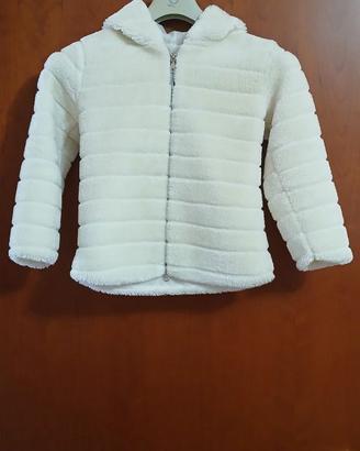 Cappotto color panna bambina 8 anni