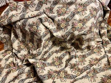 Tessuto Pregiato Jacquard Broccato Floreale 