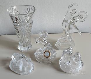 Lotto oggettistica cristalli.