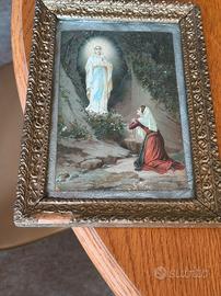 quadretto devozionale antico primi 900