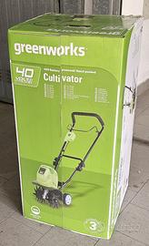Greenworks 40V Motozappa + 2 Batterie