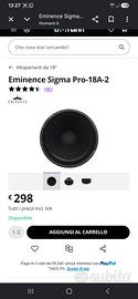 subwoofer 18 pollici