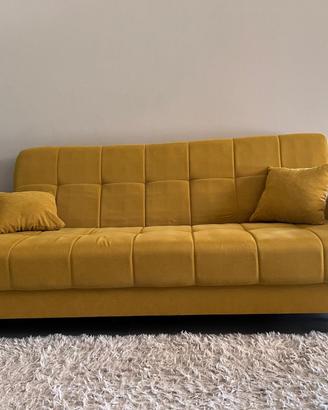 Divano letto 3 posti con contenitore – come nuovo