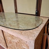 Piano in vetro per tavolo