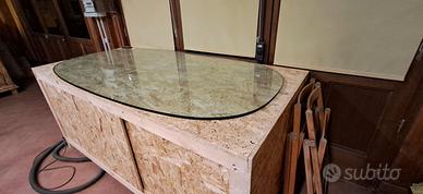 Piano in vetro per tavolo