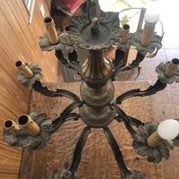 Lampadario originale Veneto in ottone brunito