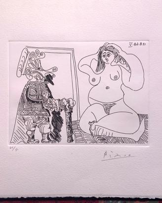 Pablo Picasso Serie 347 Incisione Erotica Anno 68