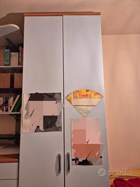 armadio + letto + comodino 