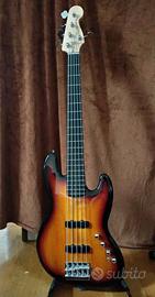 Squier Deluxe Jazz Bass V Active 5 corde