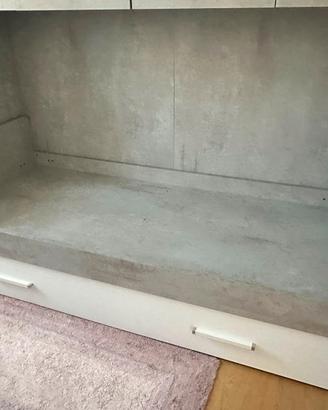 Letto singolo con rete a scomparsa