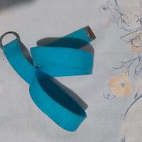 Cintura blu azzurra vintage in tessuto