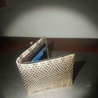 Portafoglio artigianale uomo, in pelle di pitone