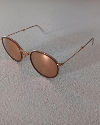 Occhiale da sole rayban tondo oro rb3517